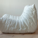 Togo white leather model designed by Michel Ducaroy 1973