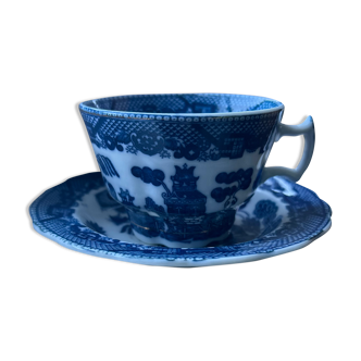 Blue Willow Teacup and Saucer