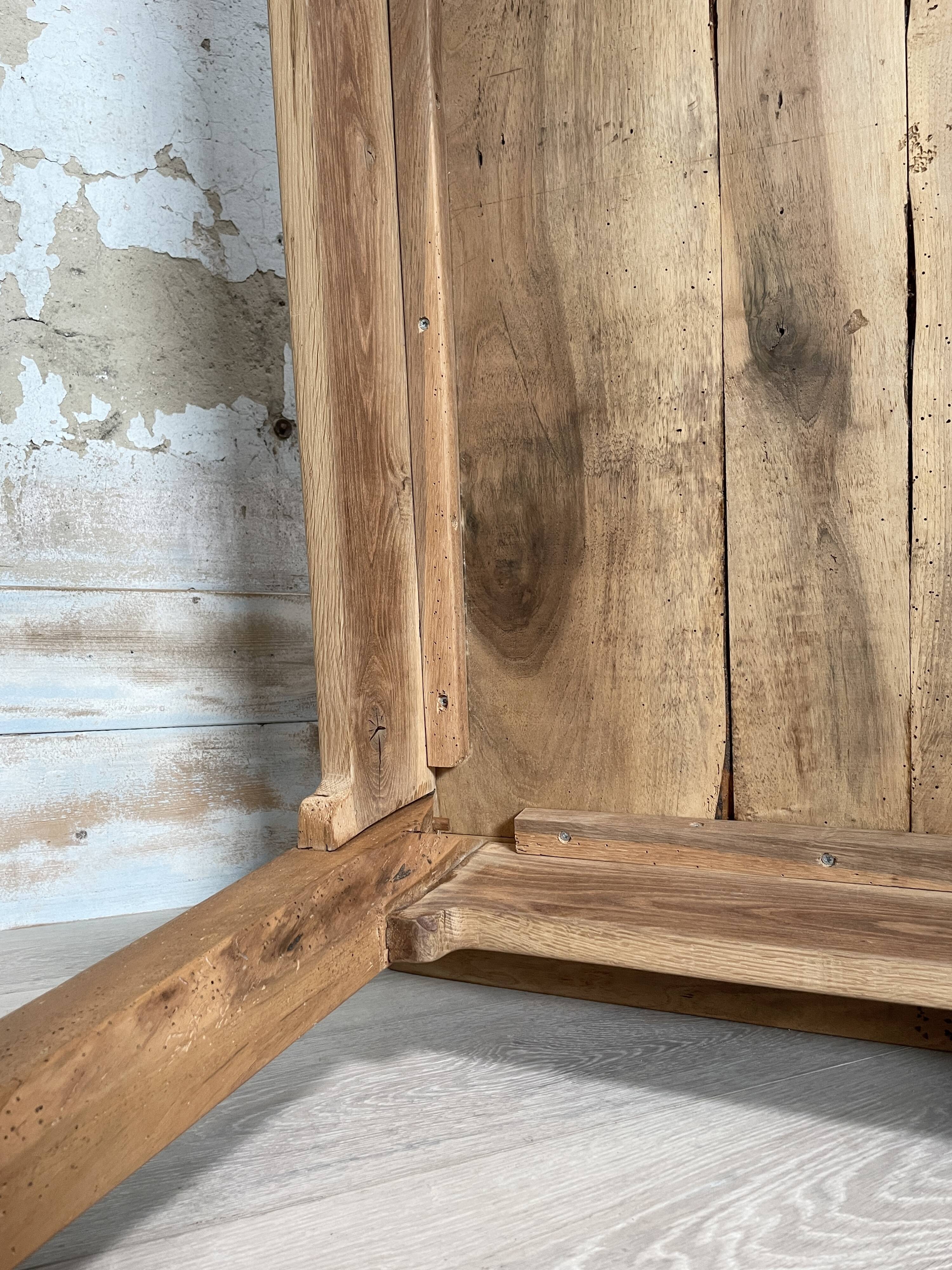 Vintage farmhouse table with spindle legs.