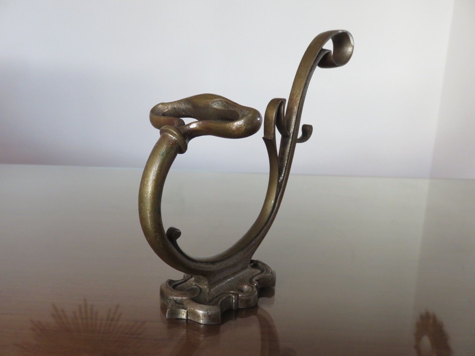 4 hooks Art Nouveau bronze