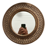 Miroir en grès bouchardé