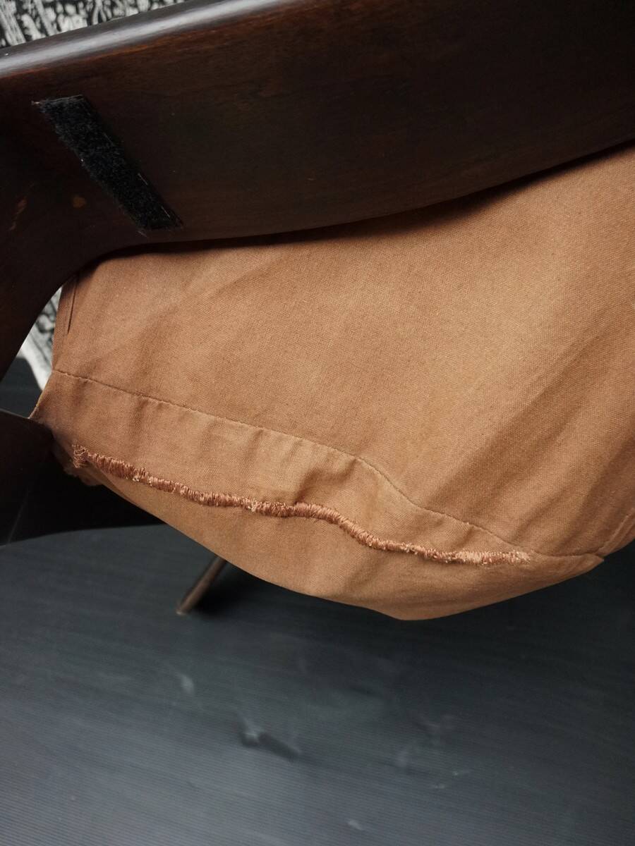 Brutalist brown Leather low Lounge Chair, Norway 1970s