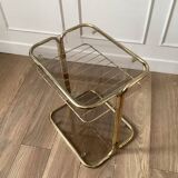Gold and glass side table