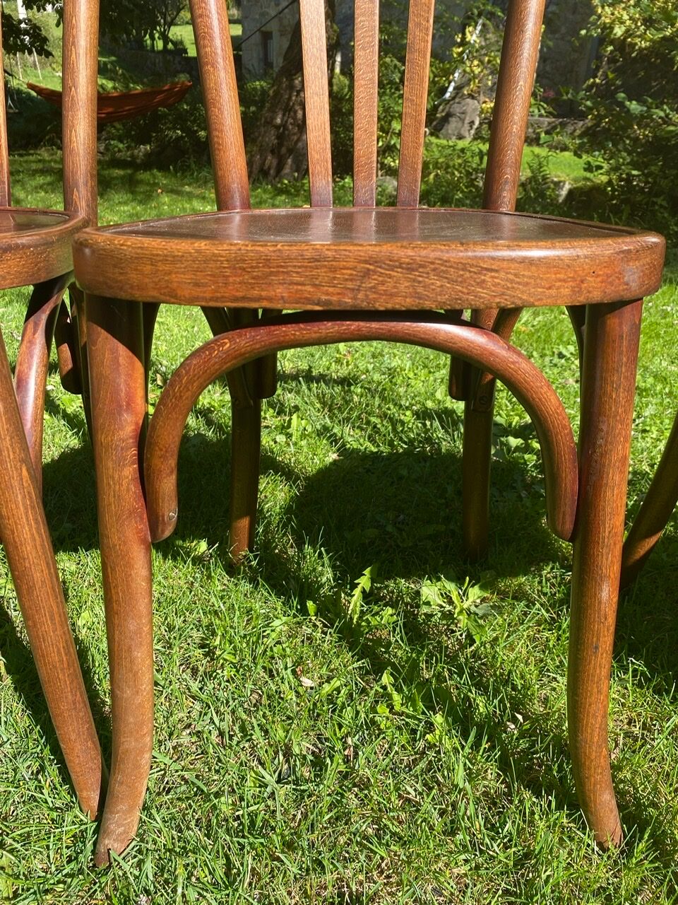 6 Fischel bistro chairs with labels, circa 1930