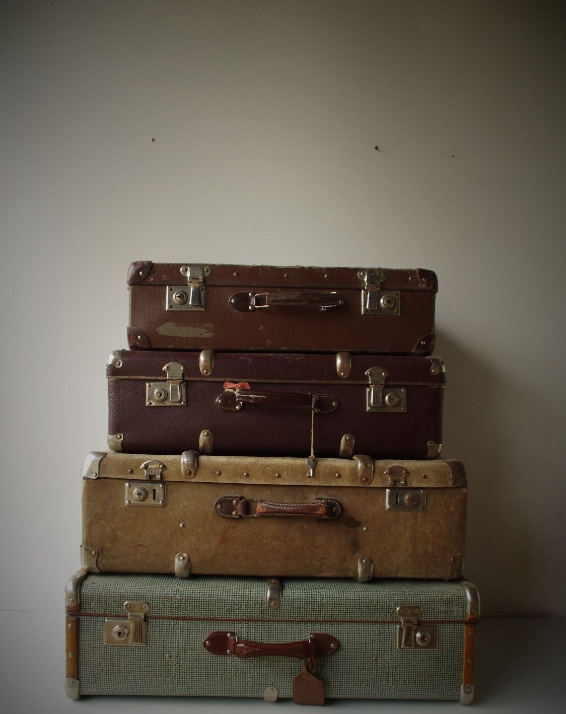 Vintage suitcases of the 1950