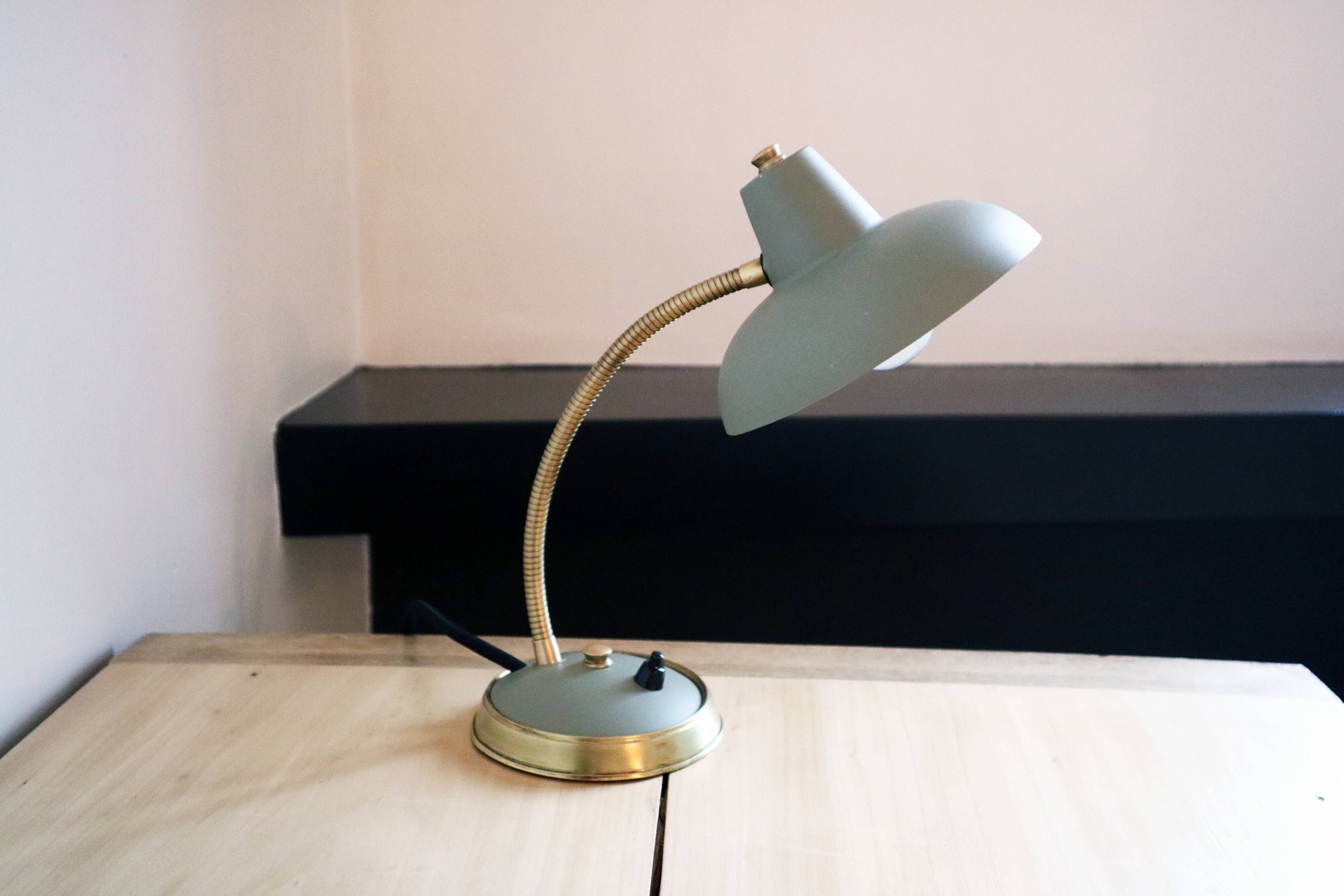 Fully restored vintage desk lamp.