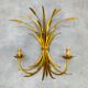 Applique épi de blé feuillage doré Hans Kogl, style Hollywood Regency