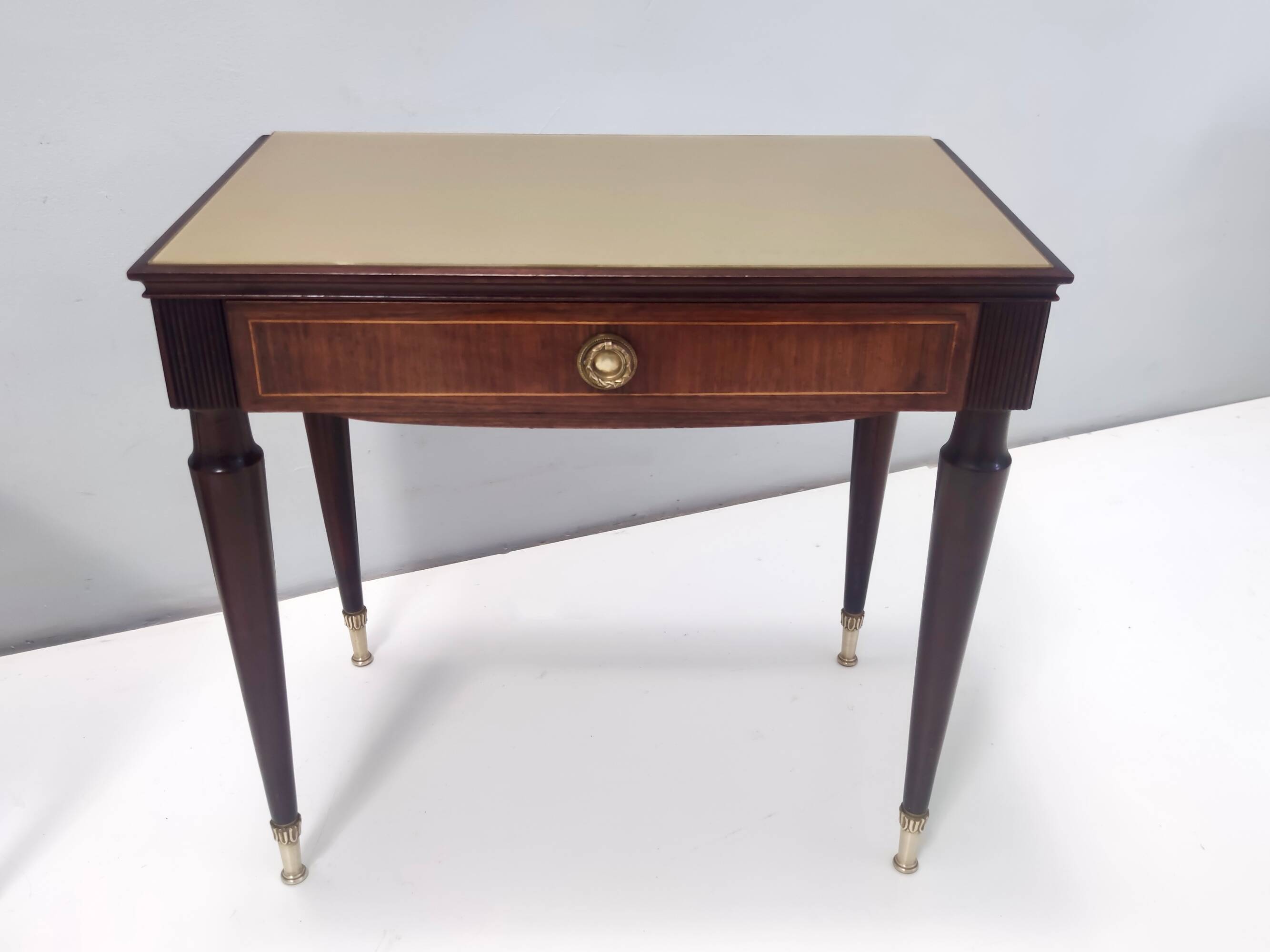 Pair of Beech and Ebonized Walnut Nightstands Attr. to Paolo Buffa, Italy