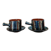Vintage ceramic mug duo
