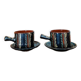 Vintage ceramic mug duo