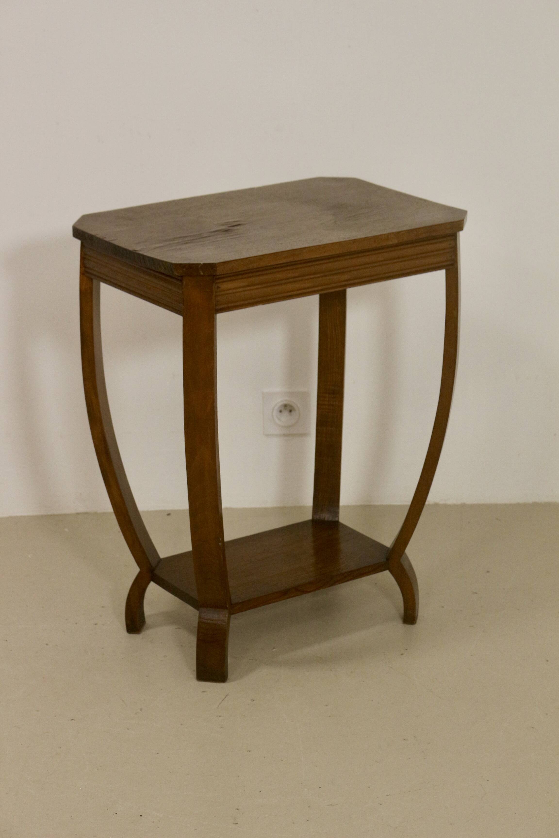 Art deco curved wood pedestal table ref bagatelle.
