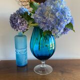Carafe Empoli en verre bleu-turquoise