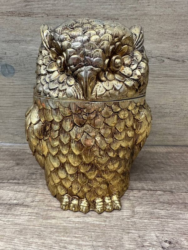 Seau à glace hibou par Mauro Manetti circa 1970