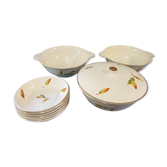 1 batch of Digoin Sarreguemines vegetable, soup and hollow plates