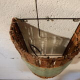 Pair of wooden and glass slats sconces