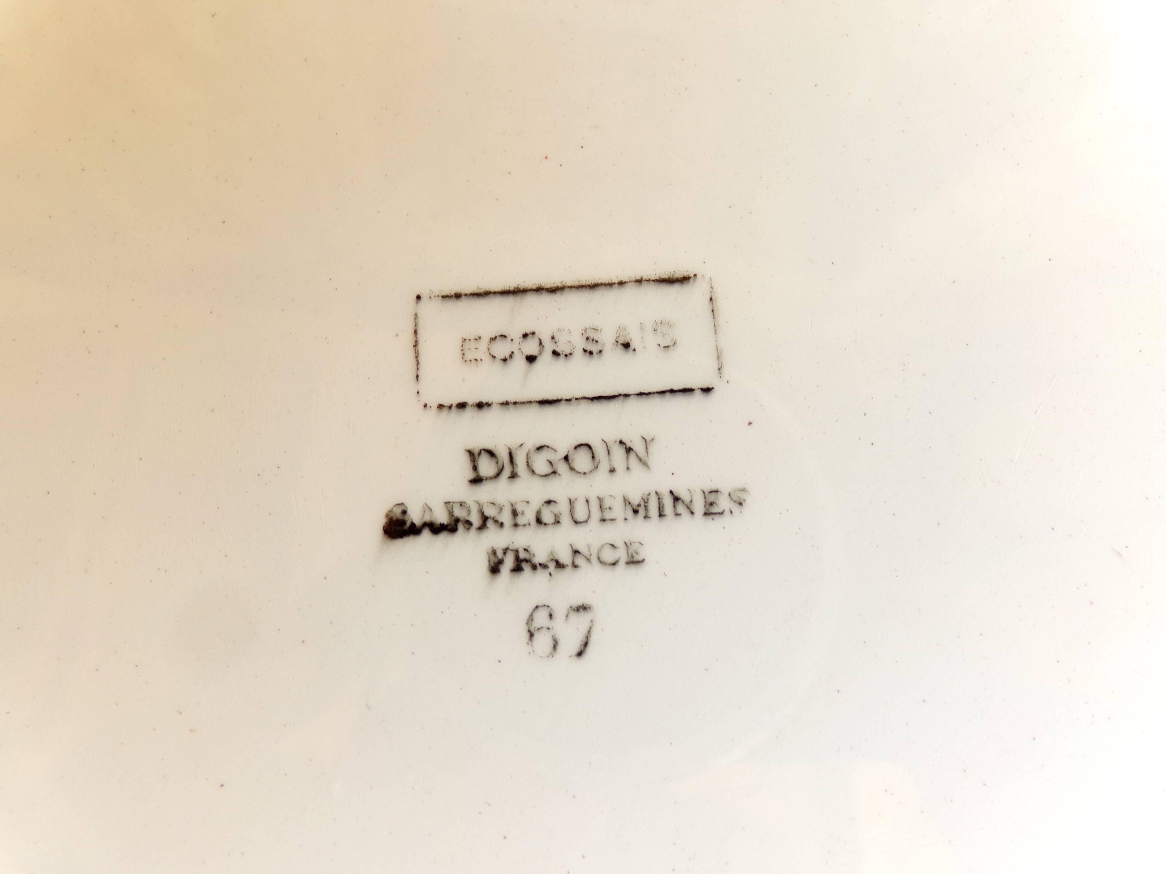 3 flat plates model "Scottish" Digouin Sarreguemines