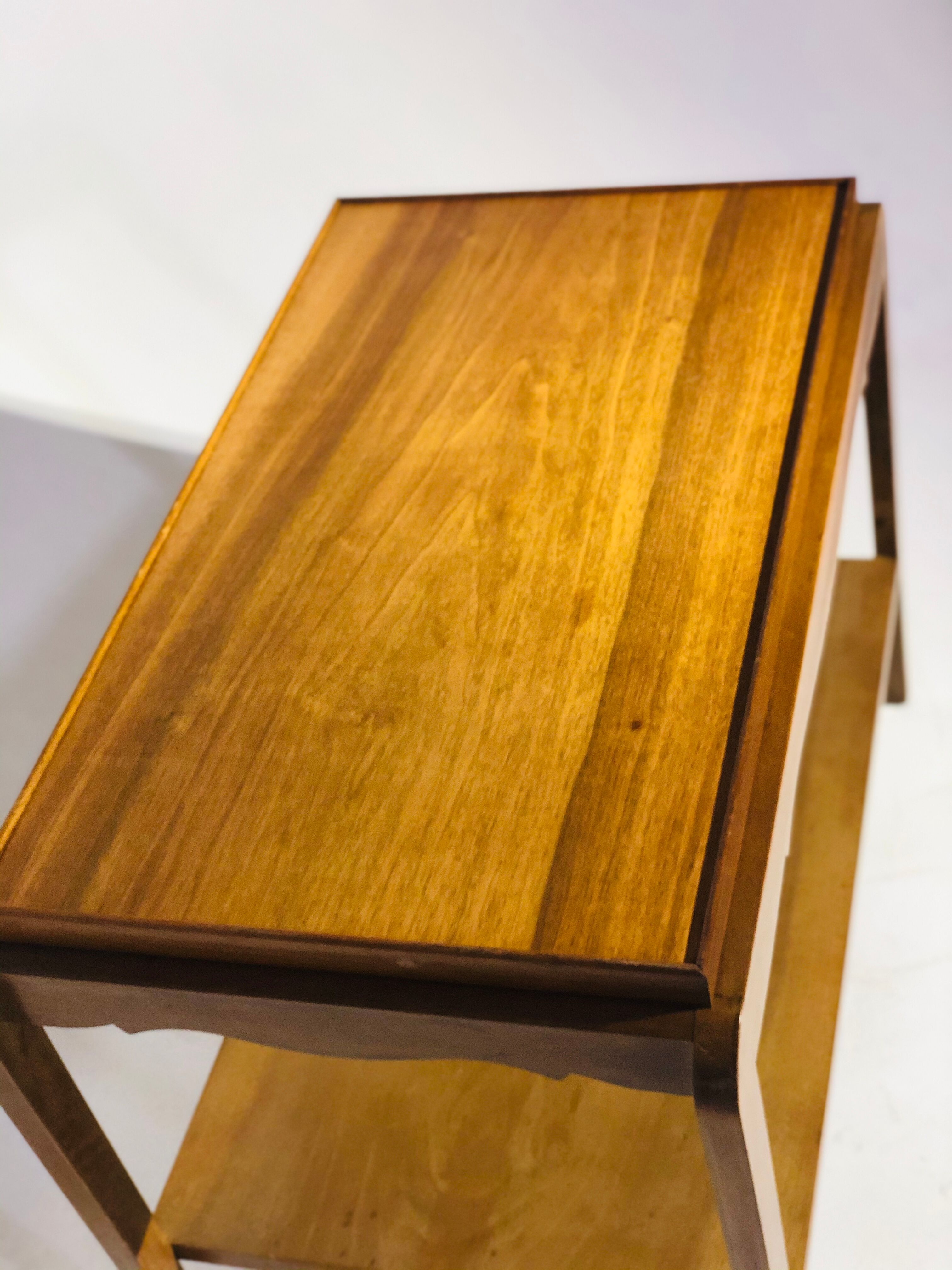 Vintage side table double top oak 1940