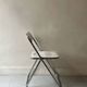 White folding chair & chrome Plia by G. Piretti for Castelli, 1970