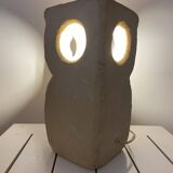Limestone owl lamp, Albert Tormos, France, 1970s