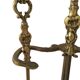 bronze fireplace servant AC 3 accessories pliers, shovel and broom