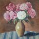 Tableau nature morte aux pivoines