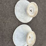Pair of diabolo basins, planters, fiber cement planters