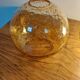 Duo amber glass globes 70s