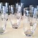 6 Verres à eau , orangeade ou bière en verre Décor gravé