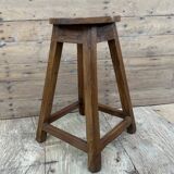 Solid teak workshop stool