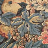 Louis XV style marquise in black and gold wood and jacquard, Napoléon III period.