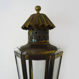 Old carriage lantern, cab, copper with 6 faces. Interior lamp. Year 60 70