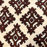 Beige carpet ethnic motifs - 157 x 91 cm