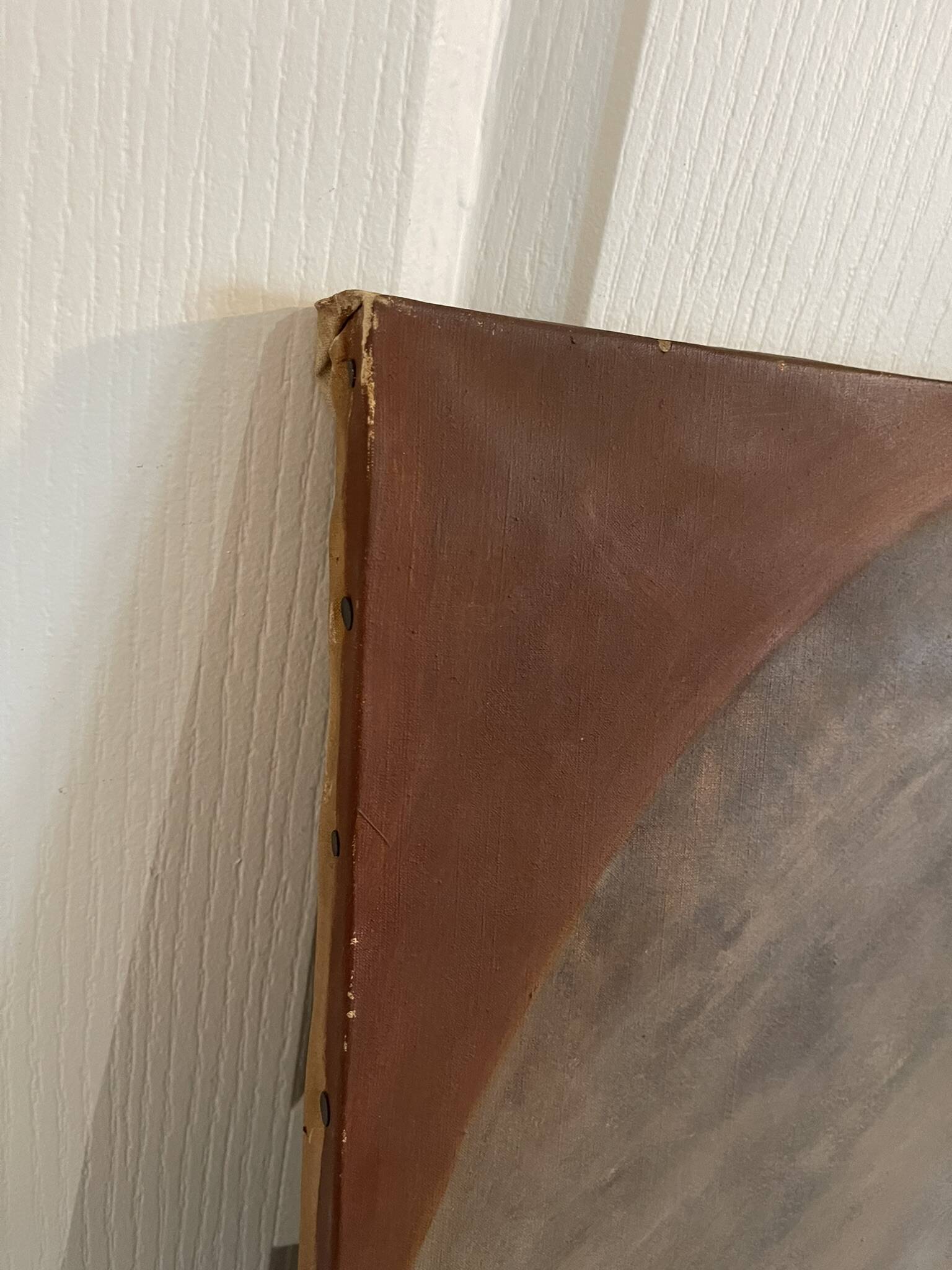 Tableau peinture huile toile portrait femme robe dentelle xixème 19ème merl