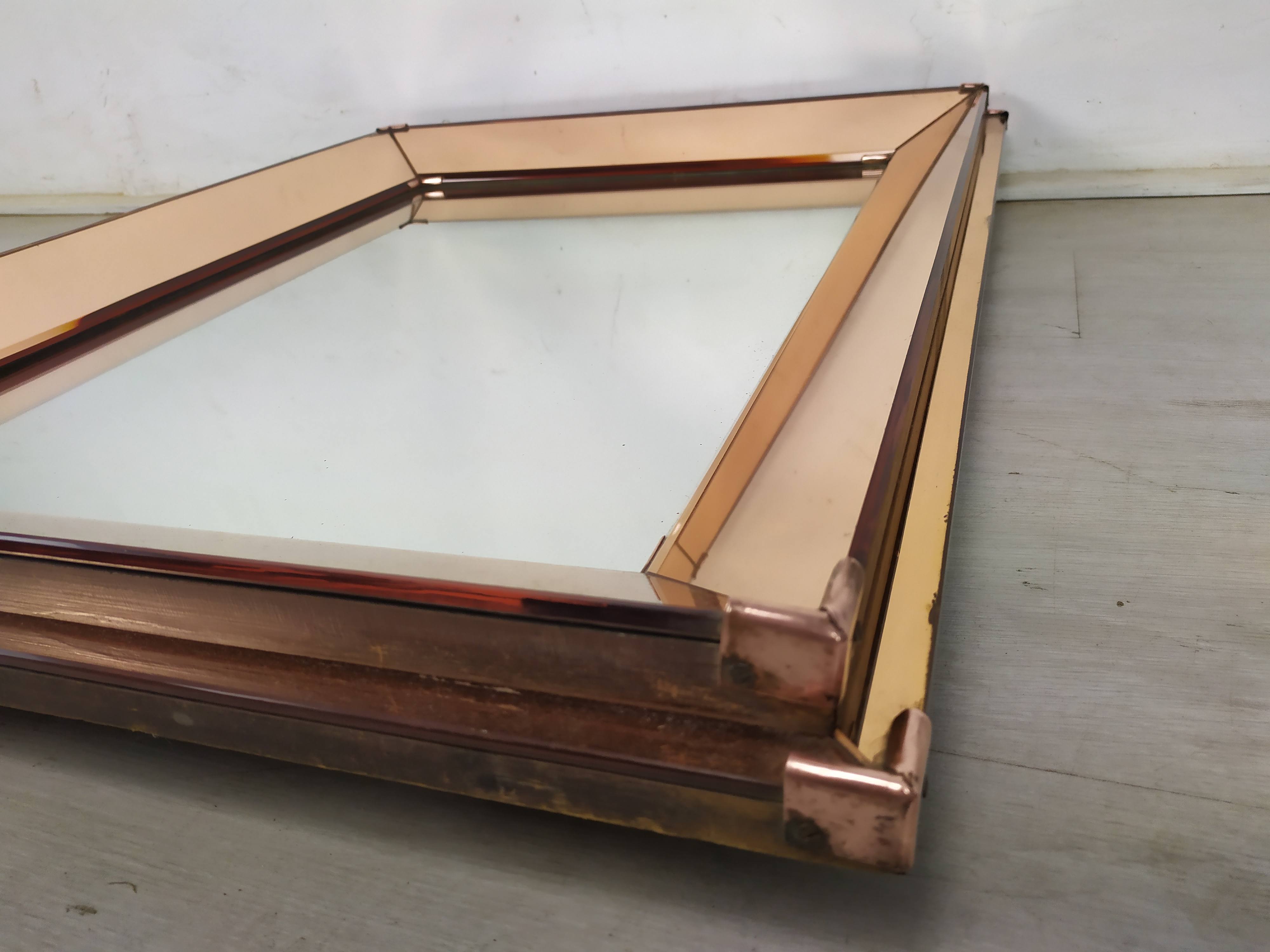 Pink art deco mirror