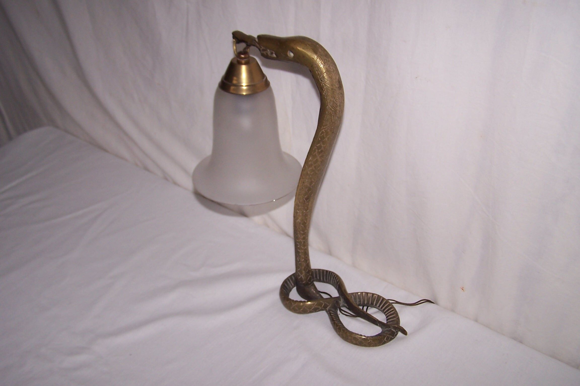 Bronze cobra lamp art deco