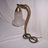 Bronze cobra lamp art deco