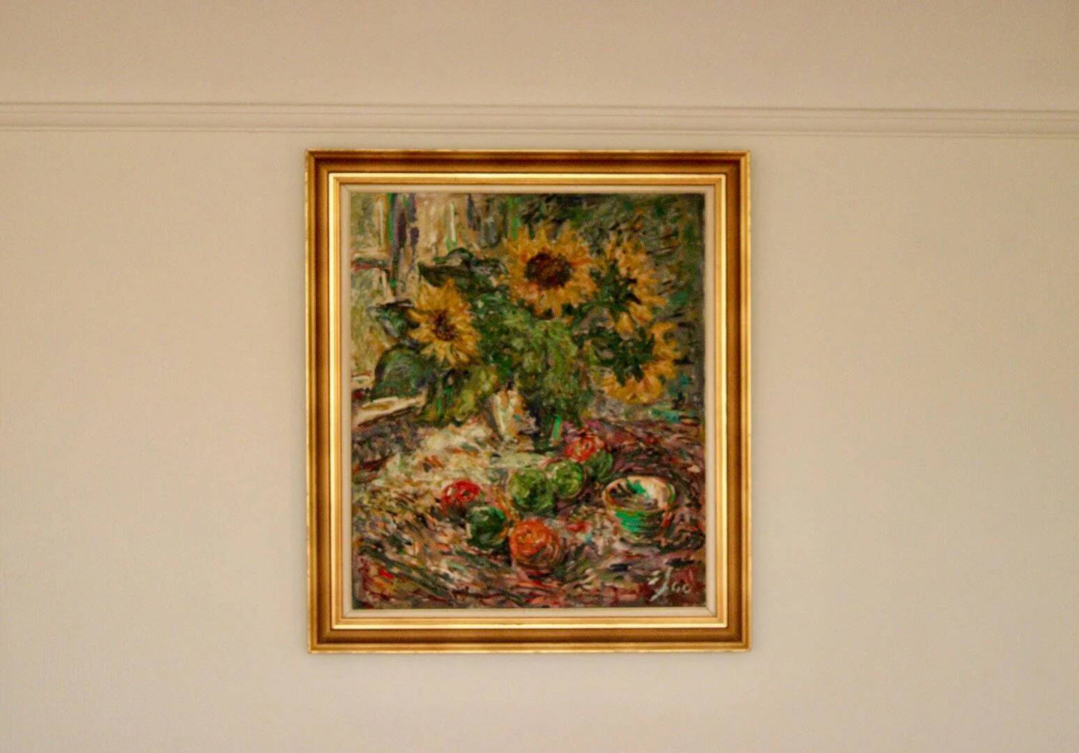Still life with sunflowers by Gustaf Sjöö