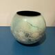 Vase boule en verre laqué Jean-Noel Bouillet
