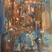 Pierre Malrieux 1920-2022 "Abstraction" Oil on Panel - Cap Ferret 1975