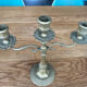 Antique brass candle holder