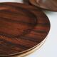 Set of 12 plywood rosewood and teak plates by mossback, Denmark 1960s