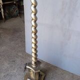 Silver carved wood floor lamp from the 1940s
