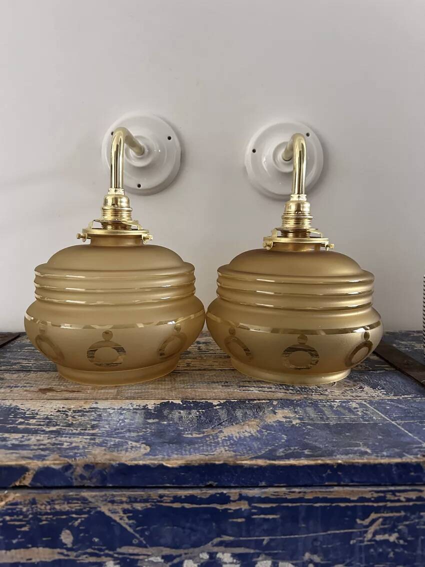 Pair of old wall lights