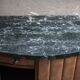 Art Deco nightstand, bedside table in wood and black marble, side table