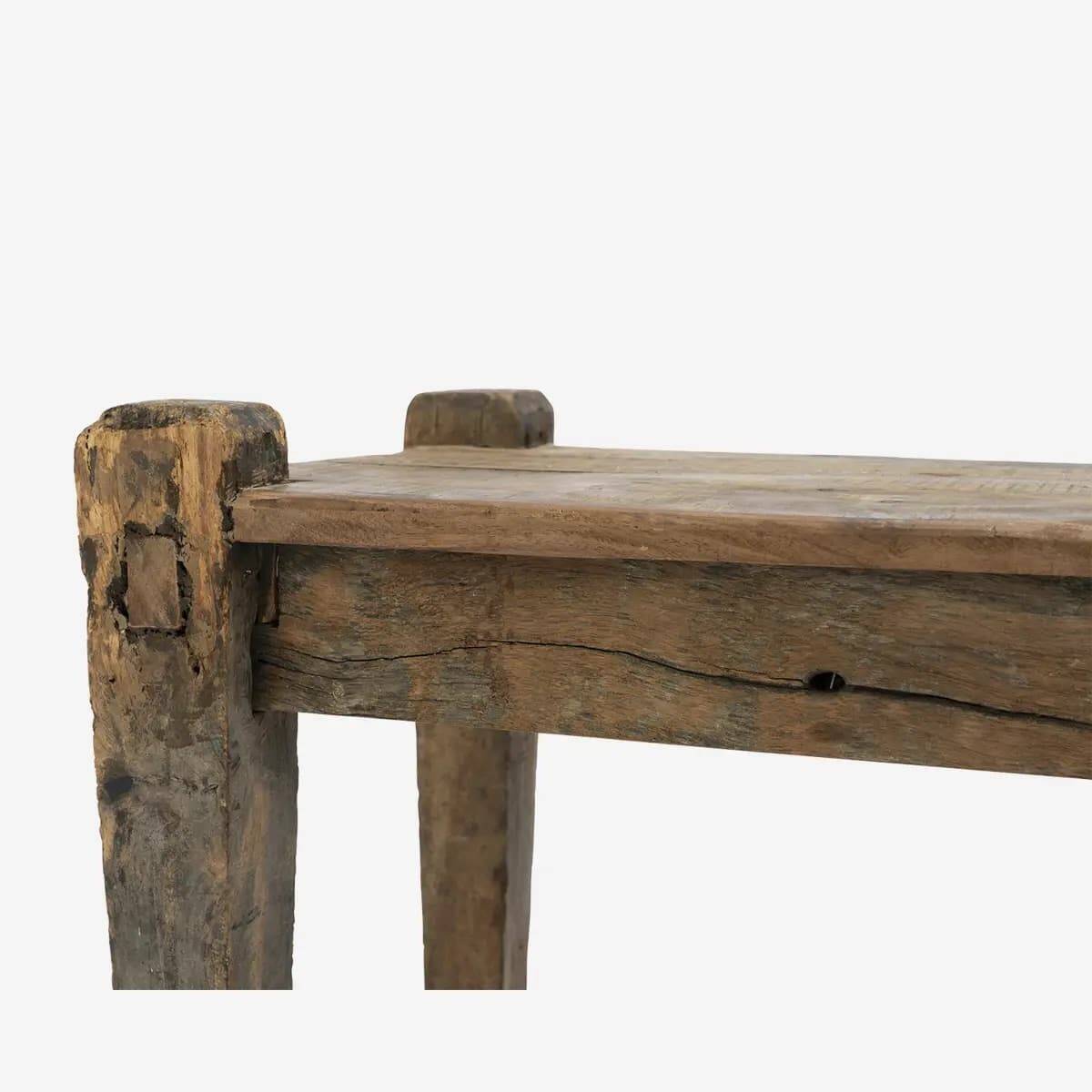 Indian bench made of recycled wood