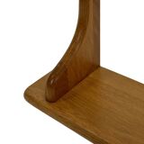 Vintage oak wall rack book shelf 1970s wood minimalist design