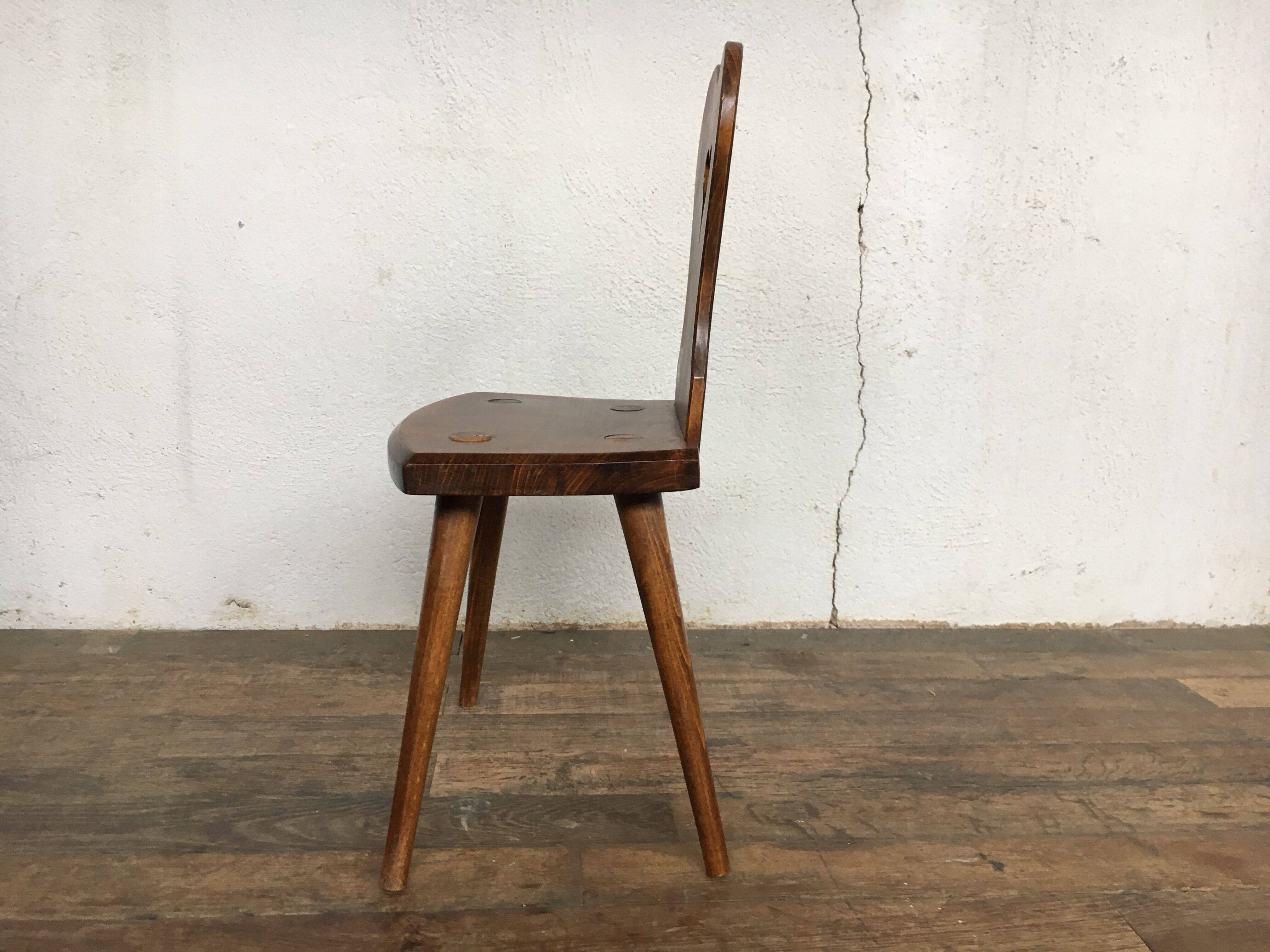 Old Alsatian children's chair in solid beech