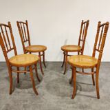 Set of 4 vintage bistro chairs, 1950s