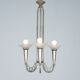 Art Deco chandelier circa 1930 in metal and glass
