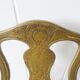Golden baroque chair, gold-plated wooden chair louis xiv.